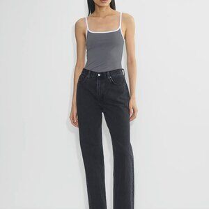 Aritzia Contour Swoop Cami- Navy. & White (L)